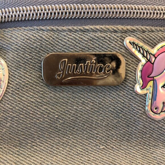 Justice Denim Flip Sequin Belt Bag Unicorn - Picture 3 of 14